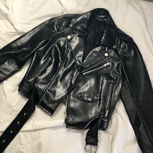 (SOLD) Vegan Leather Fashion Nova Jacket